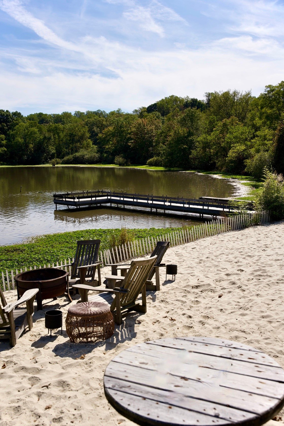 Beach side ceremony area in Burlington County