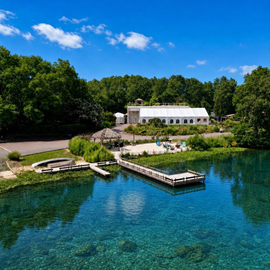 Outdoor Estate Venue Lakeside of the venue in Chesterfield - The Estate at Eagle Lake